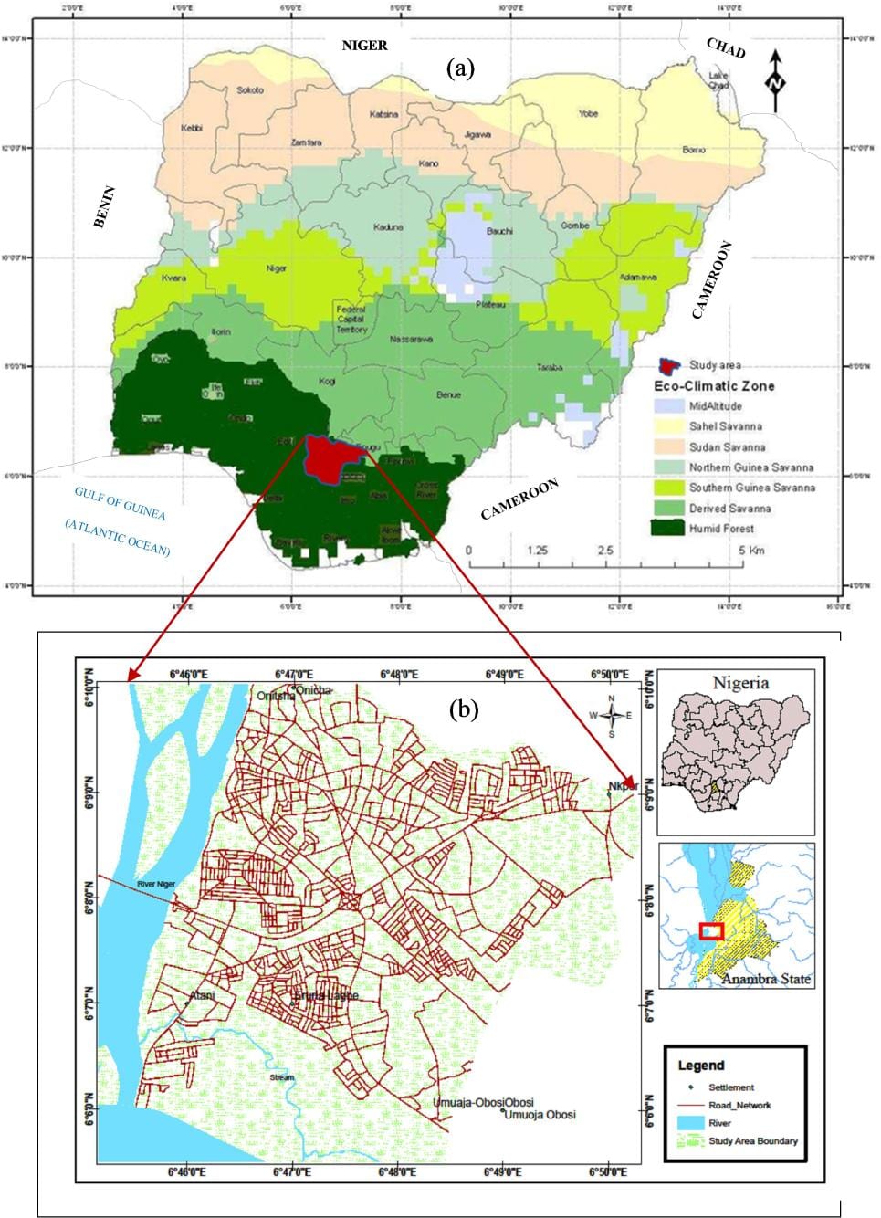 ನಕ್ಷೆ ನೈಜೀರಿಯಾ ತೋರಿಸುವ ಸಸ್ಯವರ್ಗದ ಪಟ್ಟಿಗಳು