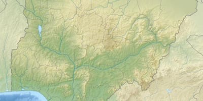 ನಕ್ಷೆ ನೈಜೀರಿಯಾ ತೋರಿಸುವ ಪರಿಹಾರ